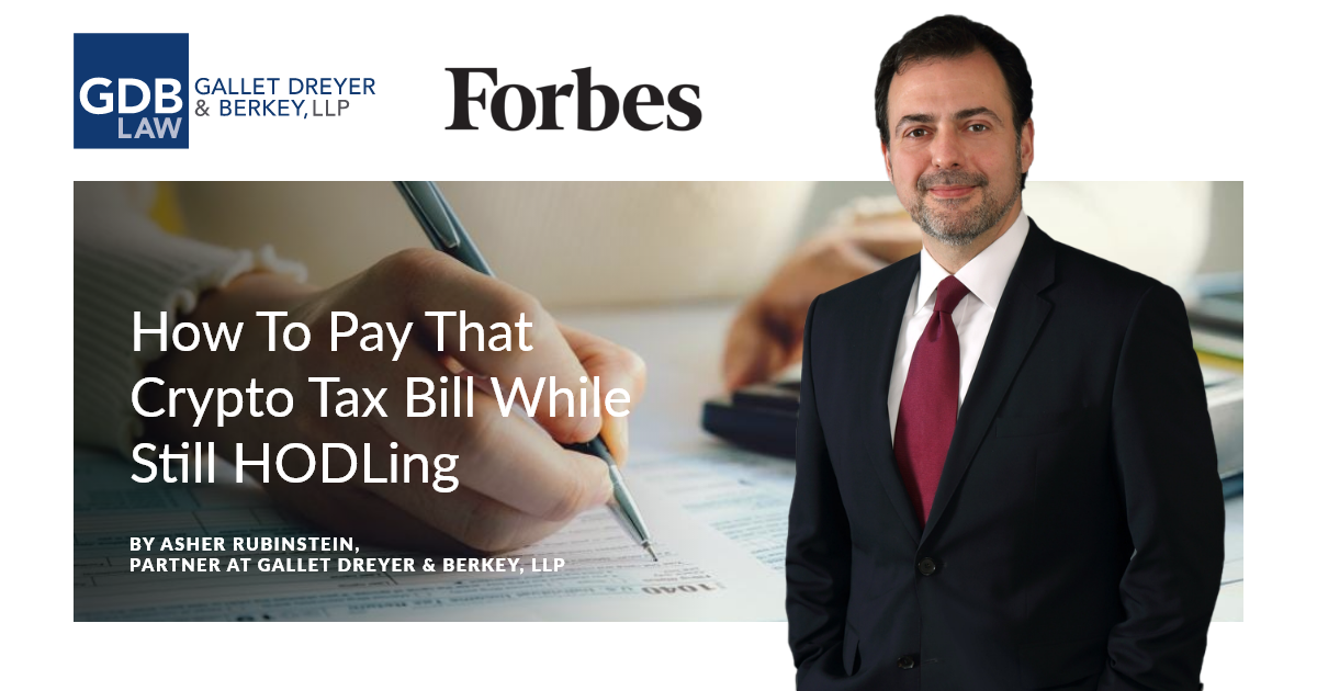 asher rubinstein how to pay that crypto while still HODLing forbes cover