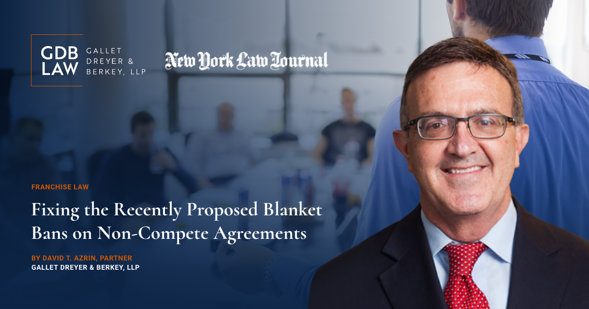 David T. Azrin in InvestmentNews on Non-Compete Agreements