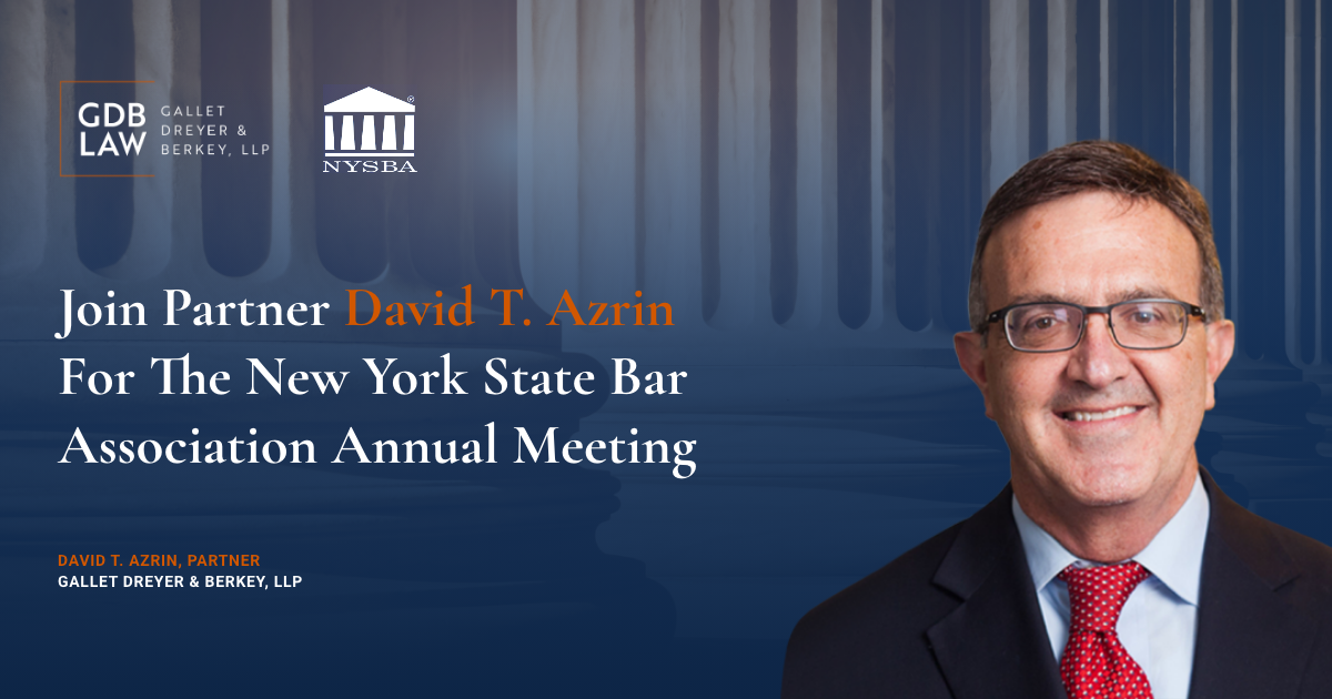 David Azrin NY Bar Association Annual Meeting Panel Event Graphic