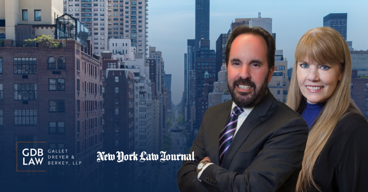 Scott Smiler and Michelle Quinn article published in NYLJ