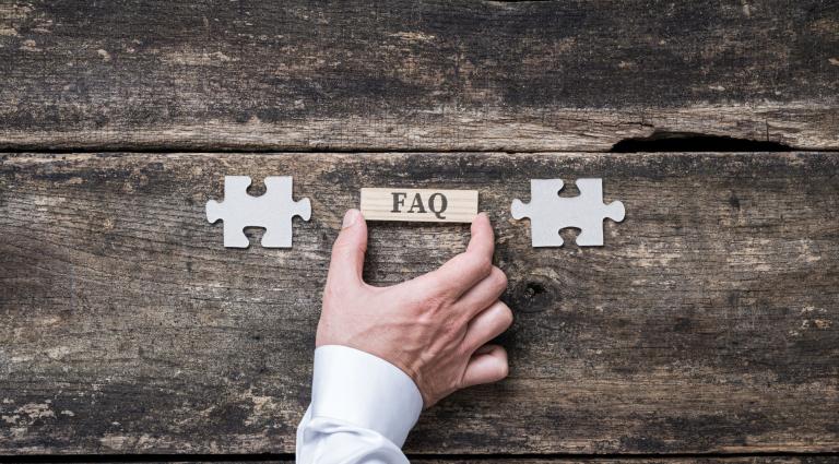 FAQ sign