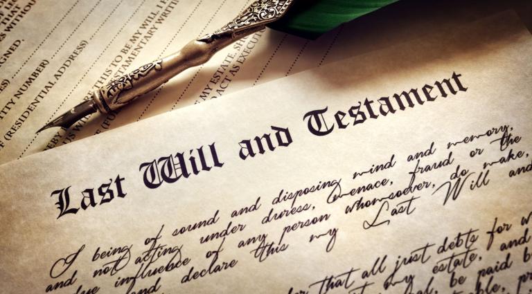 last will and testament paper