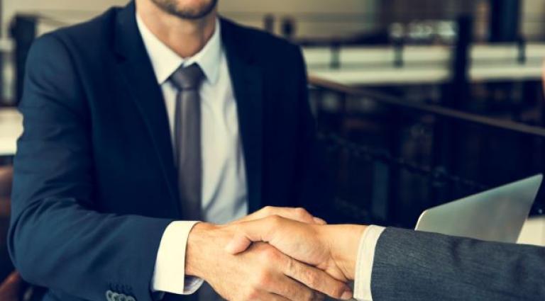 corporate business men handshake meeting