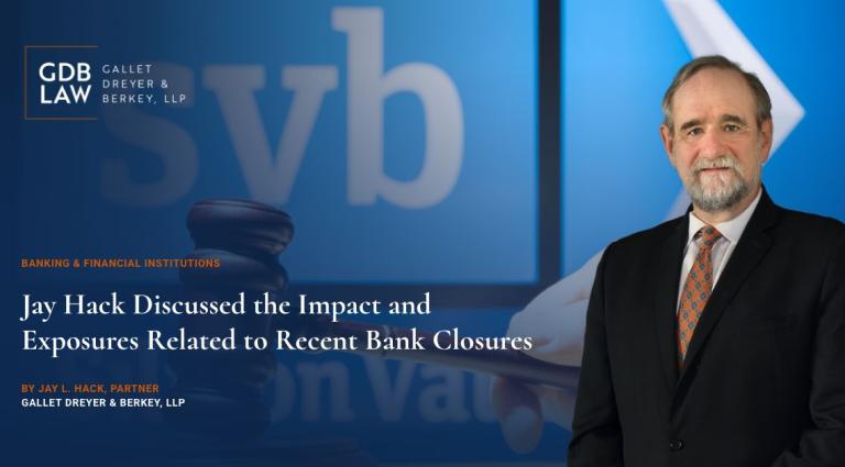 Jay Hack in front of SVB Bank Logo