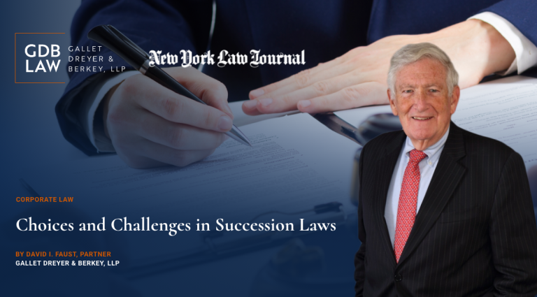 David I. Faust Featured in the New York Law Journal (NYLJ)