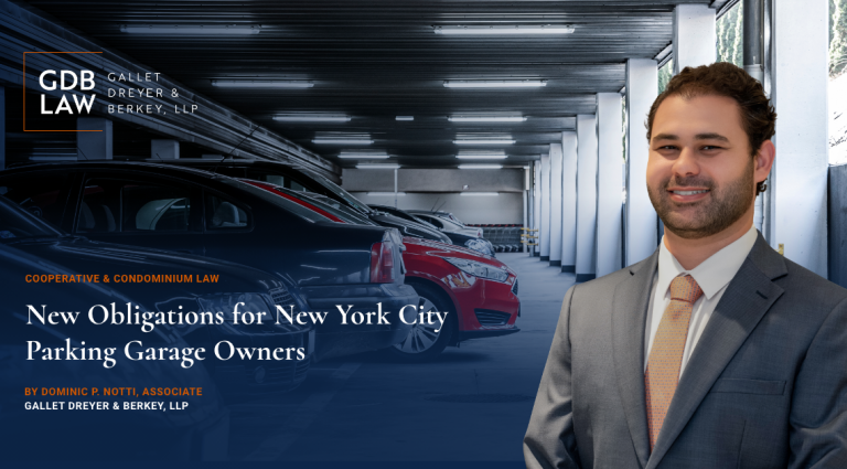 Dominic P Notti Blog on New Obligations for New York City Parking Garage Owners