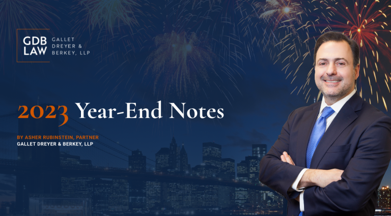 Asher Rubinstein End of Year Memo 2023