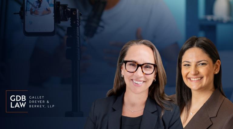 Atty Bruggemann and Sydney Goldstein, Gallet Dreyer & Berkey LLP attorneys, featured in The Value of Going Viral